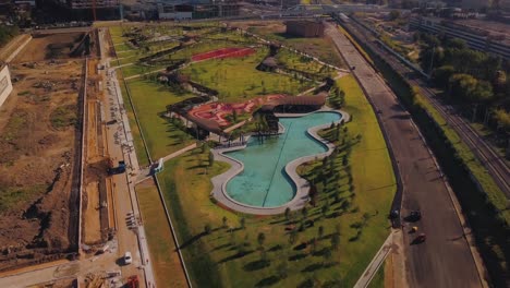 moscow new park zil from film from drone
