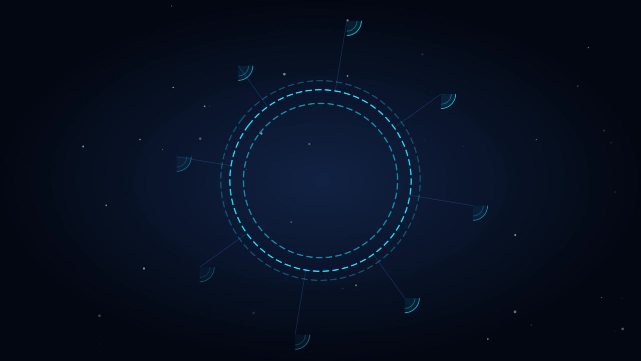 Digital Network Hub with Rotating Signal Nodes