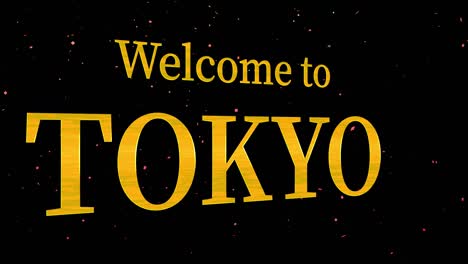 welcome to tokyo message text animation motion graphics