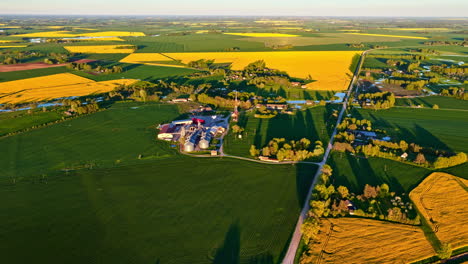 aerial scenic latvian rural landscape in bright summer colors