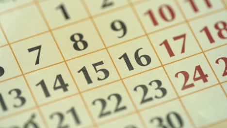 calendar 16. the sixteenth day of the month