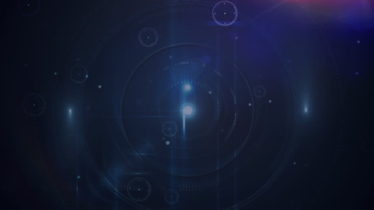 Animation of network of connections over glowing golden blocks