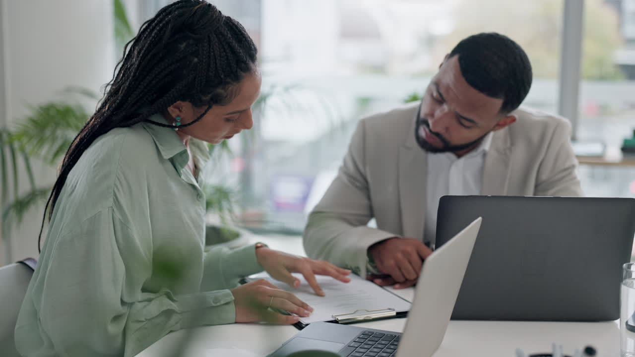 Business people, documents