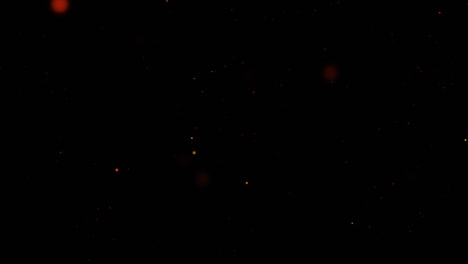 animation of glowing red particles moving on black background