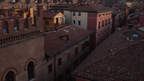 aerial view of bologna, italy: red roofs, churches, and historic architecture