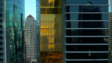 Glass-Exterior-Of-A-High-rise-Buildings-In-Panama-City,-Panama