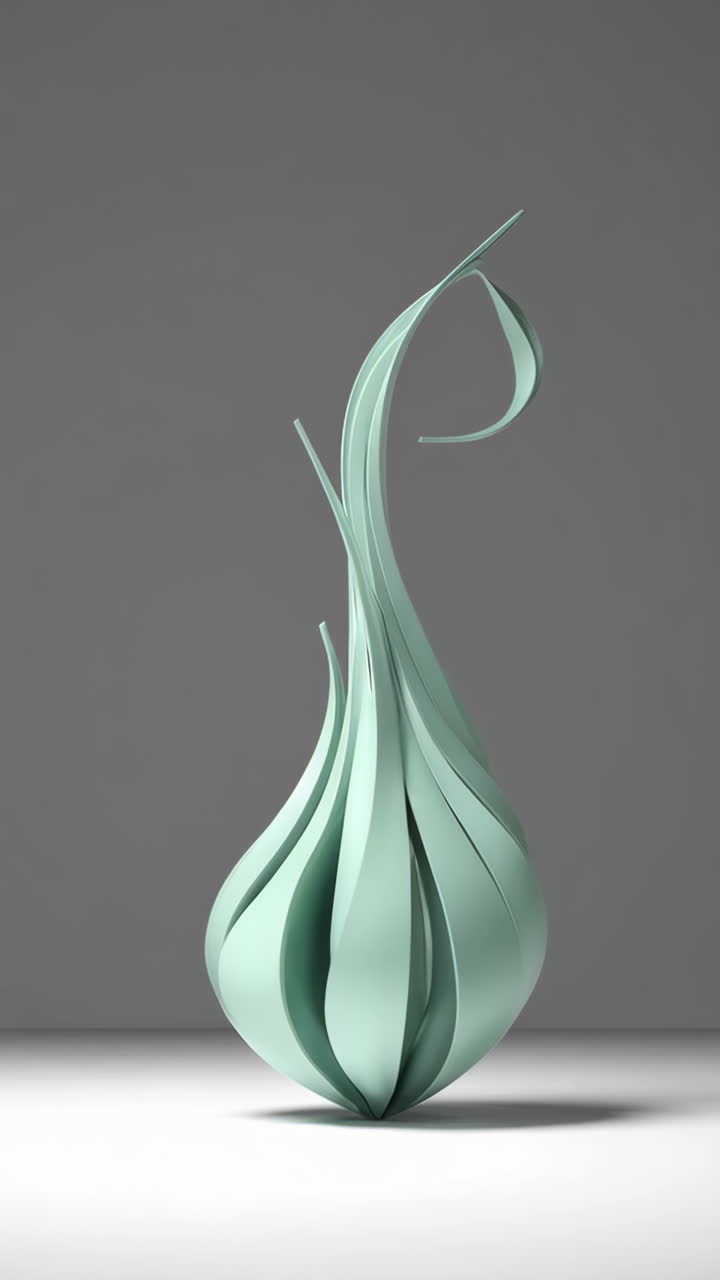 Mint Green Abstract Sculpture