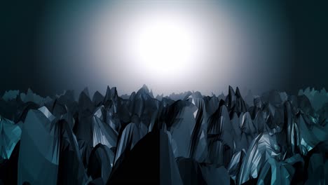 low poly mountain landscape