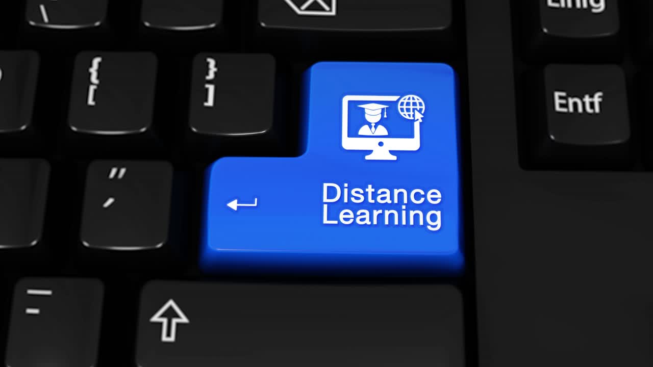 Distance Learning Button on Keyboard