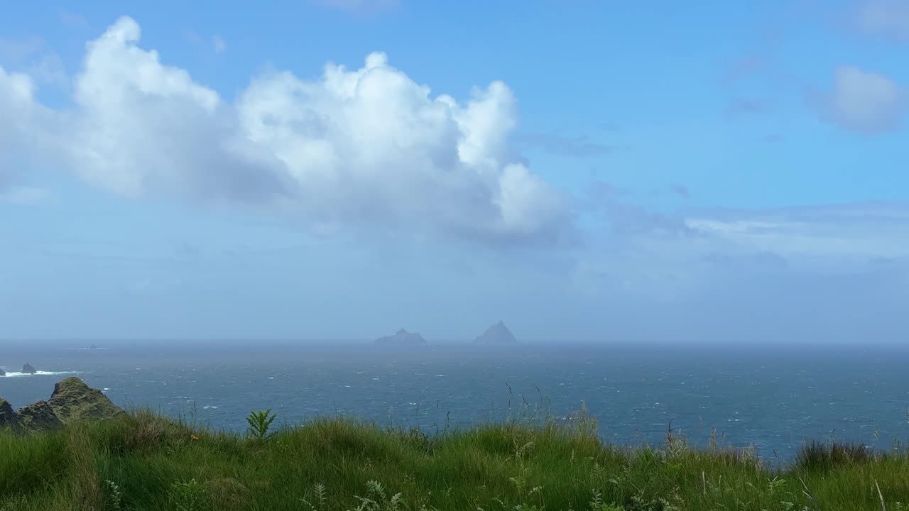 Ireland Epic Locations magic islands in the mist Skellig islands from Kerry Cliffs magical Ireland