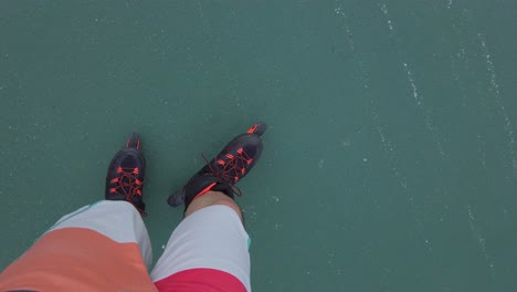 slowmotion-while-rollerskaing-rollerblade-on-concrete-ground