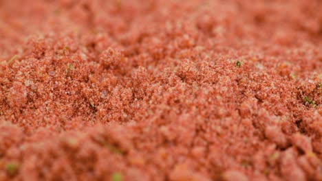 tomato powder on a rotating table (seamless loopable)