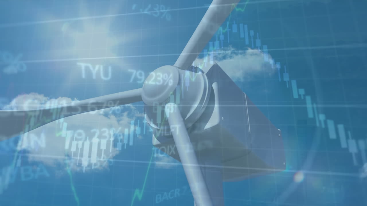 스마트폰을 들고 있는 사람 위에서 연결 네트워크와 데이터 처리의 애니메이션