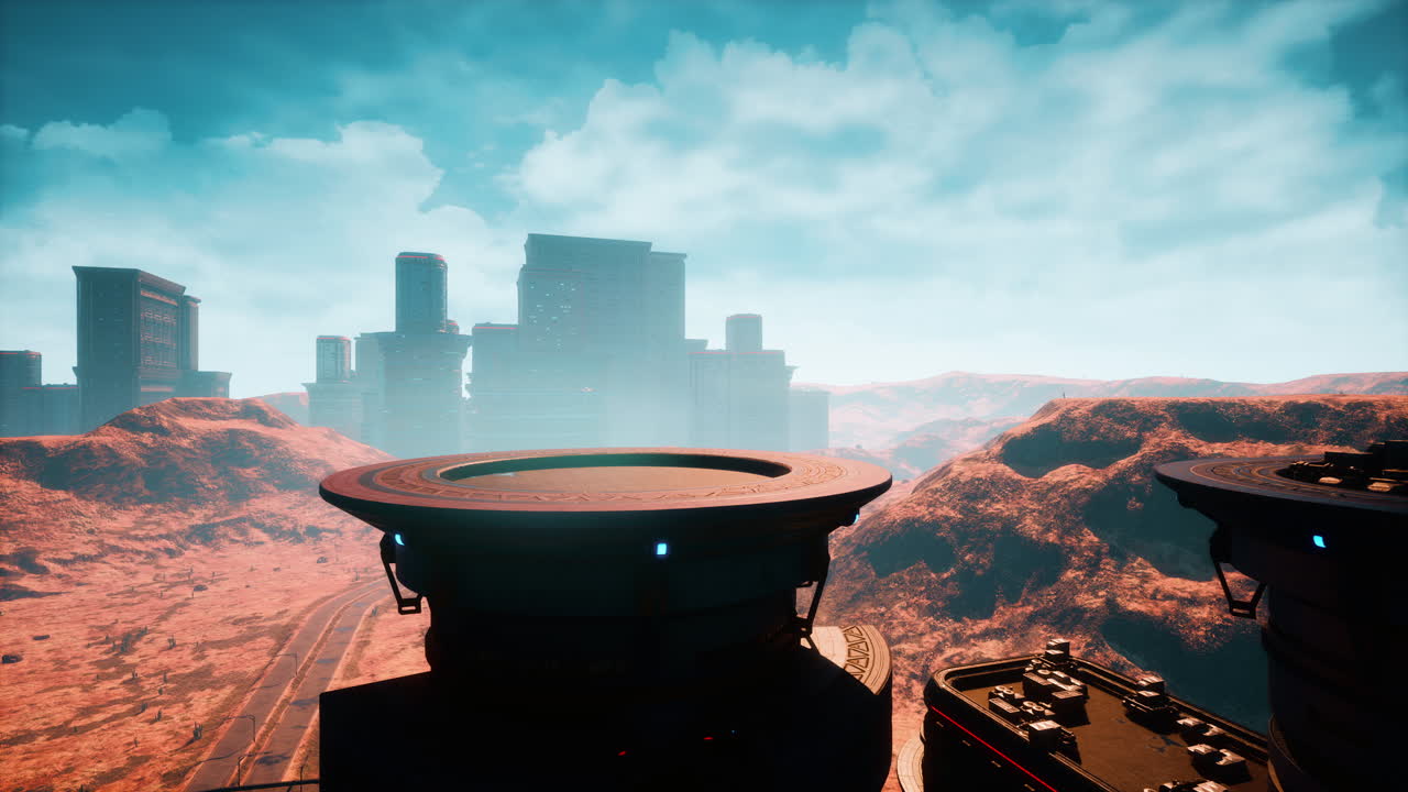 Post apocaliptic landscape of city