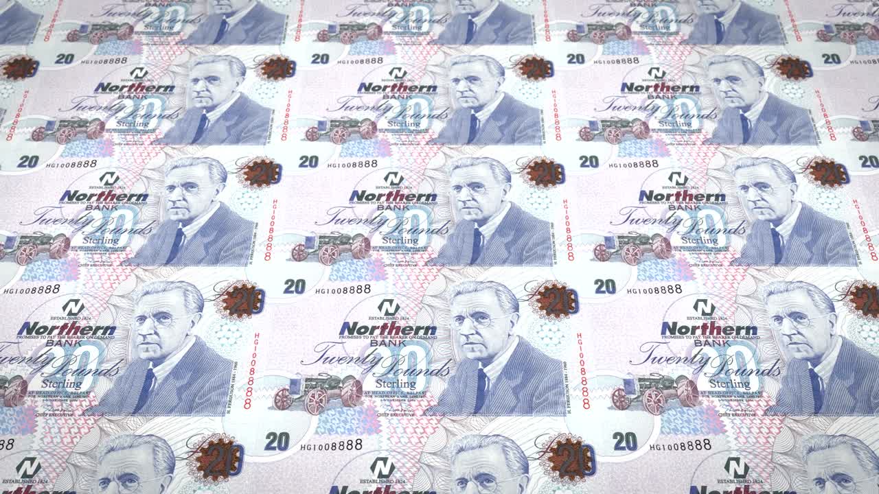 북아일랜드의 20 파운드 지폐, 롤링, 현금