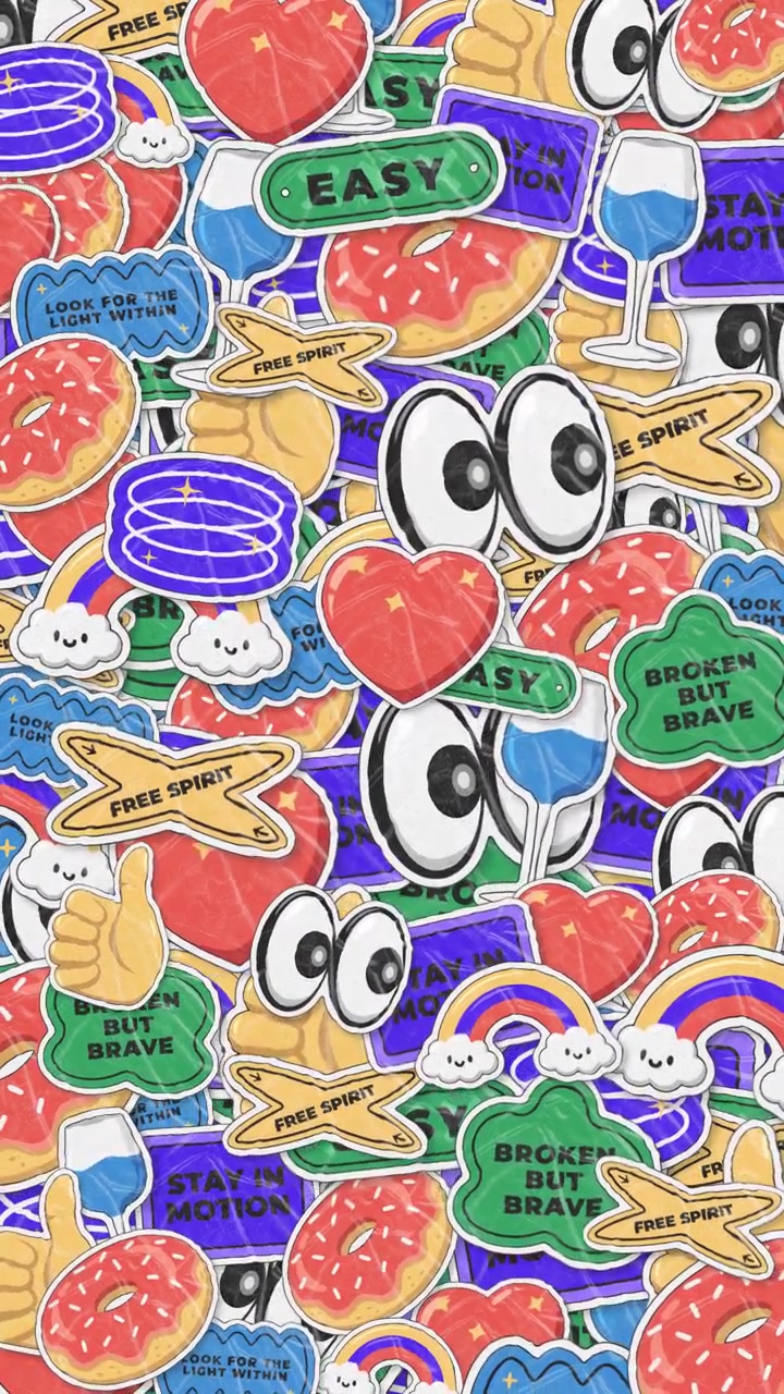 Animazione sticker bomb giocosa
