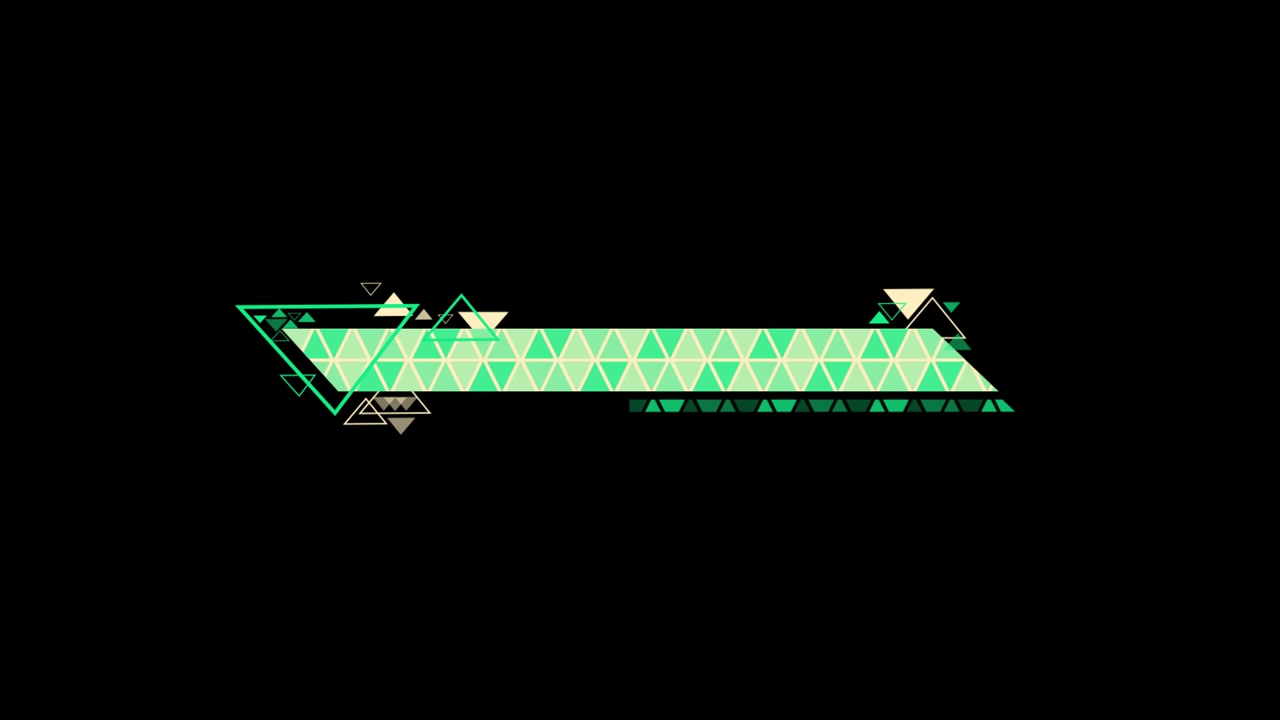 Modern Abstract Lower Third Animation with Green Geometric Shapes