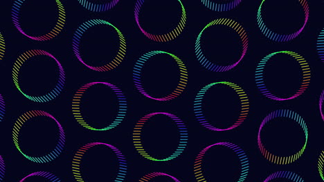 vibrant and modern circle pattern colorful circles overlapping on black background