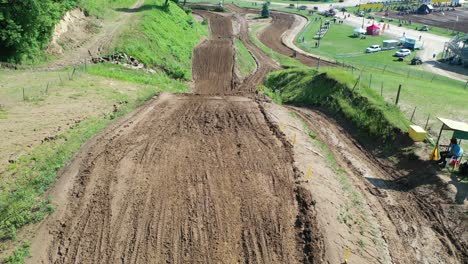 pista de carreras de motocross vista aérea