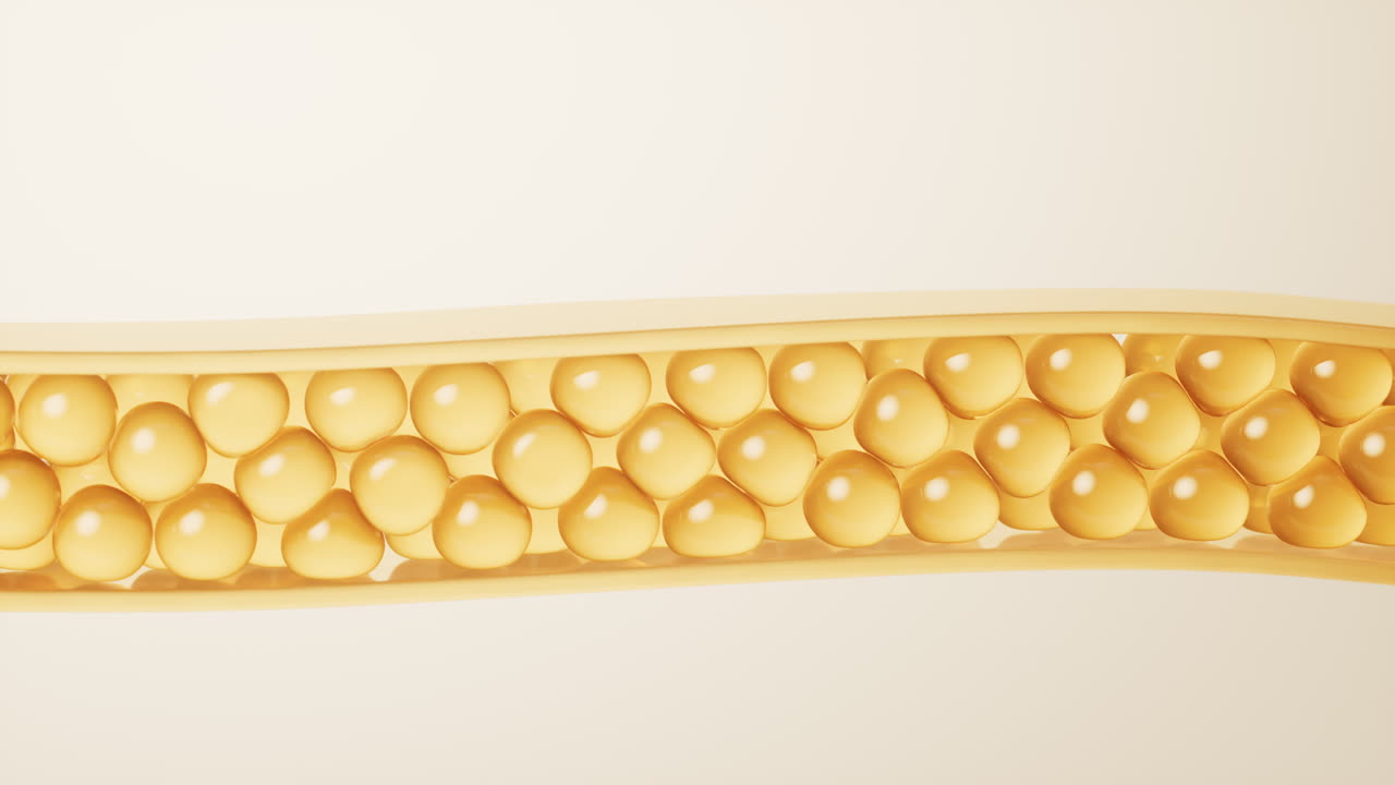 Hudcellebaggrund med kosmetikmolekyler, 3D-gengivelse.