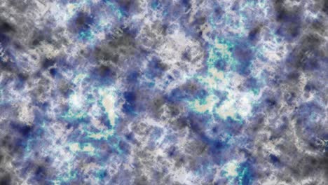 sustancia en movimiento abstracta con gradiente nubes brillantes de colores azules y grises. animación. materia extraterrestre brillante, bucle sin costuras