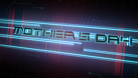 mothers day with cyberpunk grid and hud elements