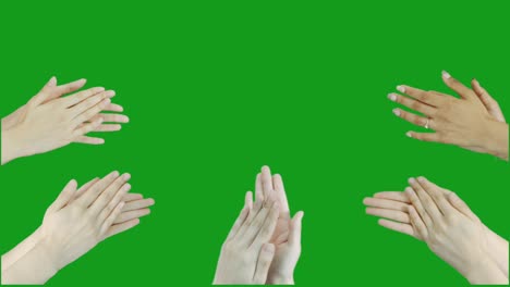 las manos aplaudiendo gráficos de movimiento de pantalla verde
