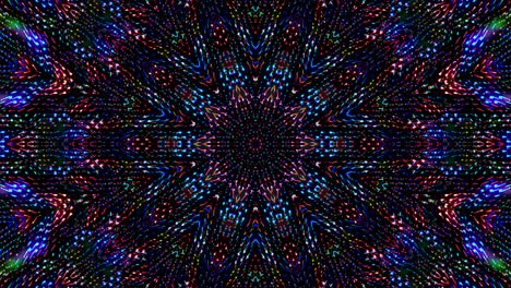 Beautiful abstract kaleidoscope that shines, a radiant light that regulates the subtle movements