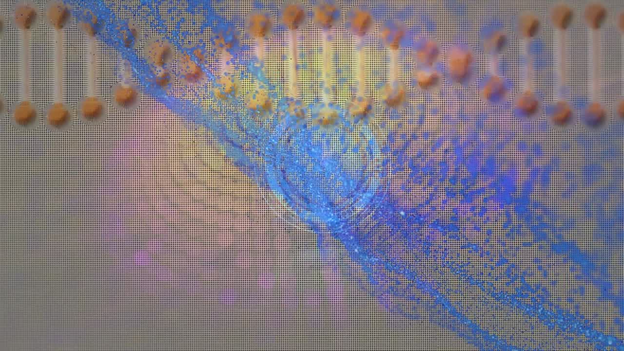 모양과 dna 스트랜드에 대한 데이터 처리의 애니메이션