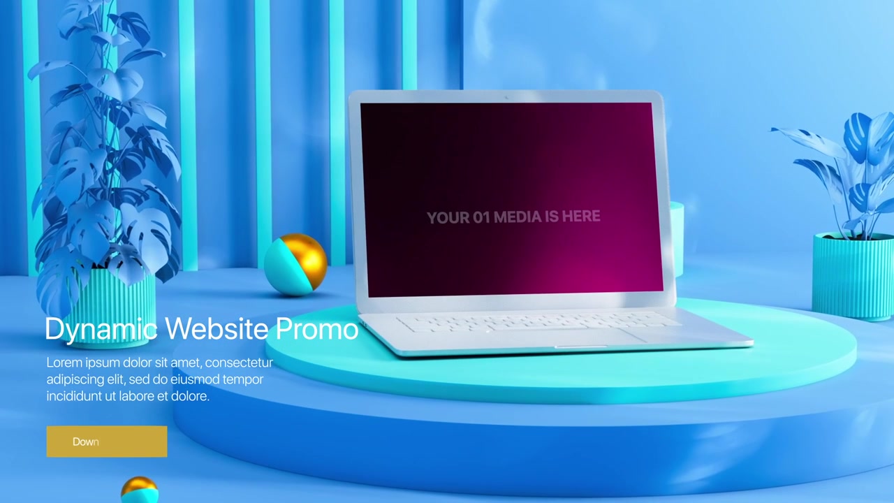Mockup Elegante di Piattaforma Digitale.
