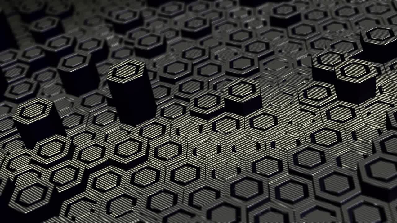 animación hexagonal abstracta patrón multicolor concepto suave de 4k