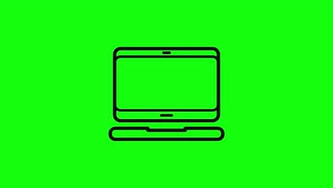 transparent black laptop pc computer icon green screen 10 animations chroma key