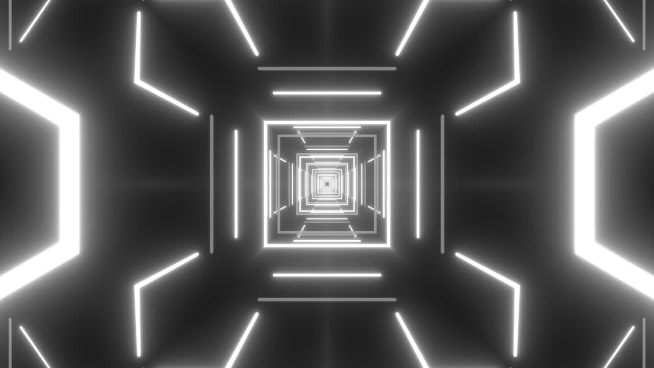 túnel de neón abstracto