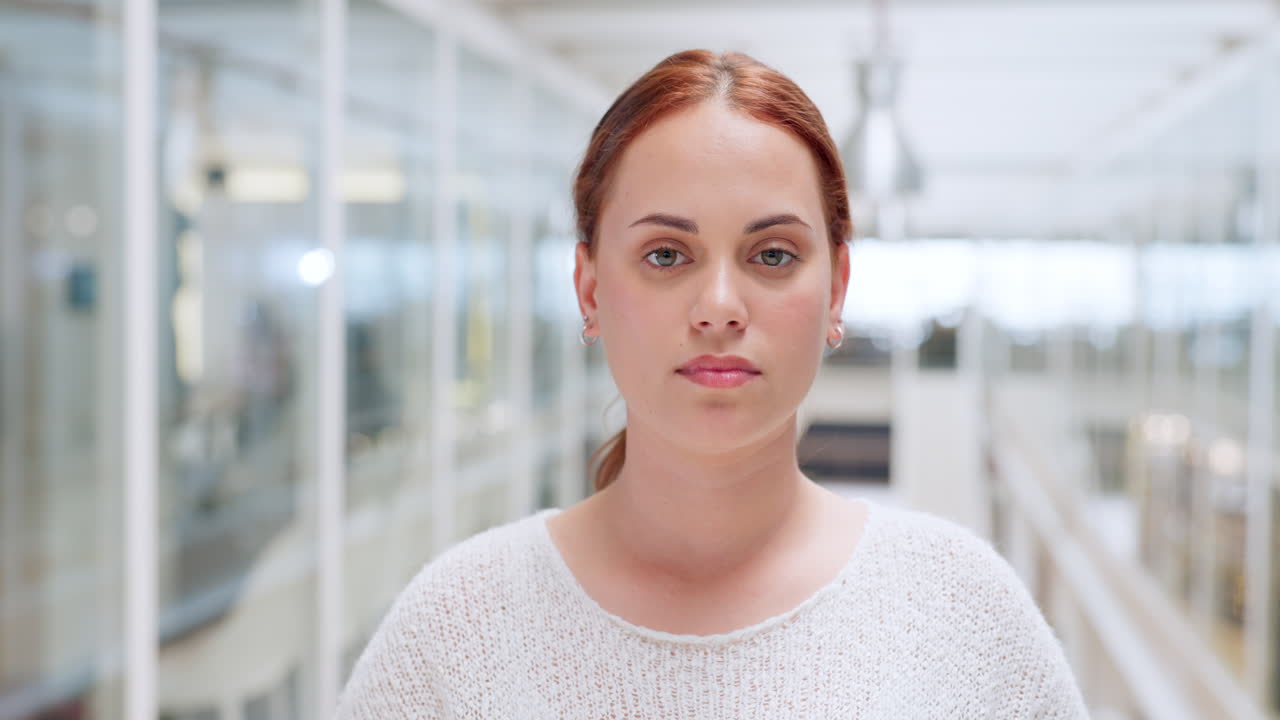 학생, 비즈니스, 얼굴 또는 현대의 사고