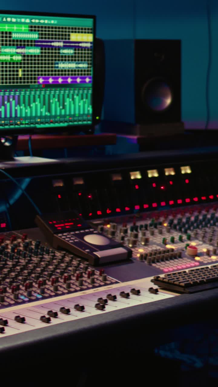 Console di missaggio audio professionale e apparecchiature per studi di registrazione