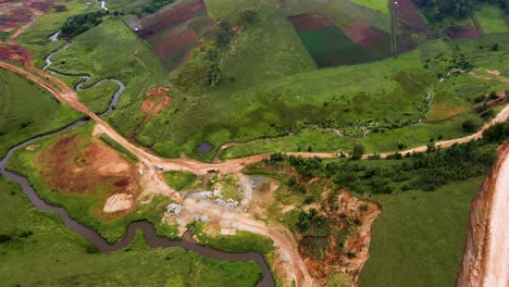 aerial drone view of africa kenya