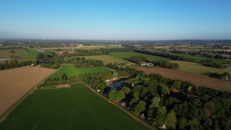 Aerial-Countryside-Views-Of-Farmland-In-The-Netherlands