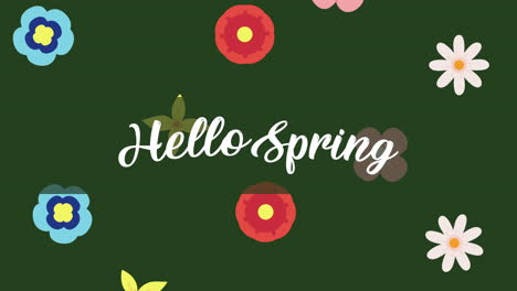 hello spring - floral greeting