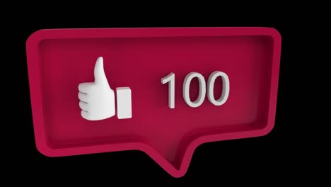 como el icono que aumenta en número en las redes sociales
