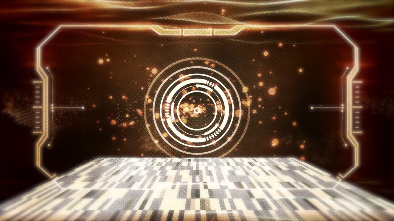 4k 영상으로 황금색 기술 보안 디자인