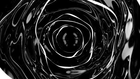 abstract black and white spiral tunnel