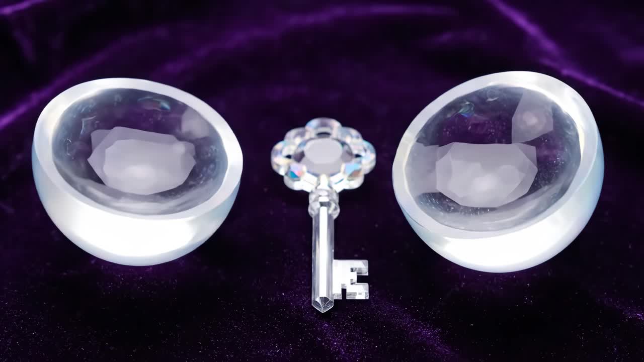 Opal, Key, and Knife Still Life