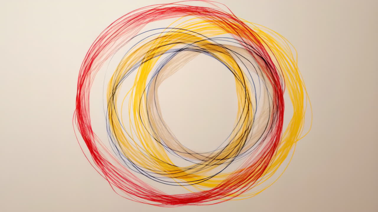 Abstract Intertwined Circles Drawing