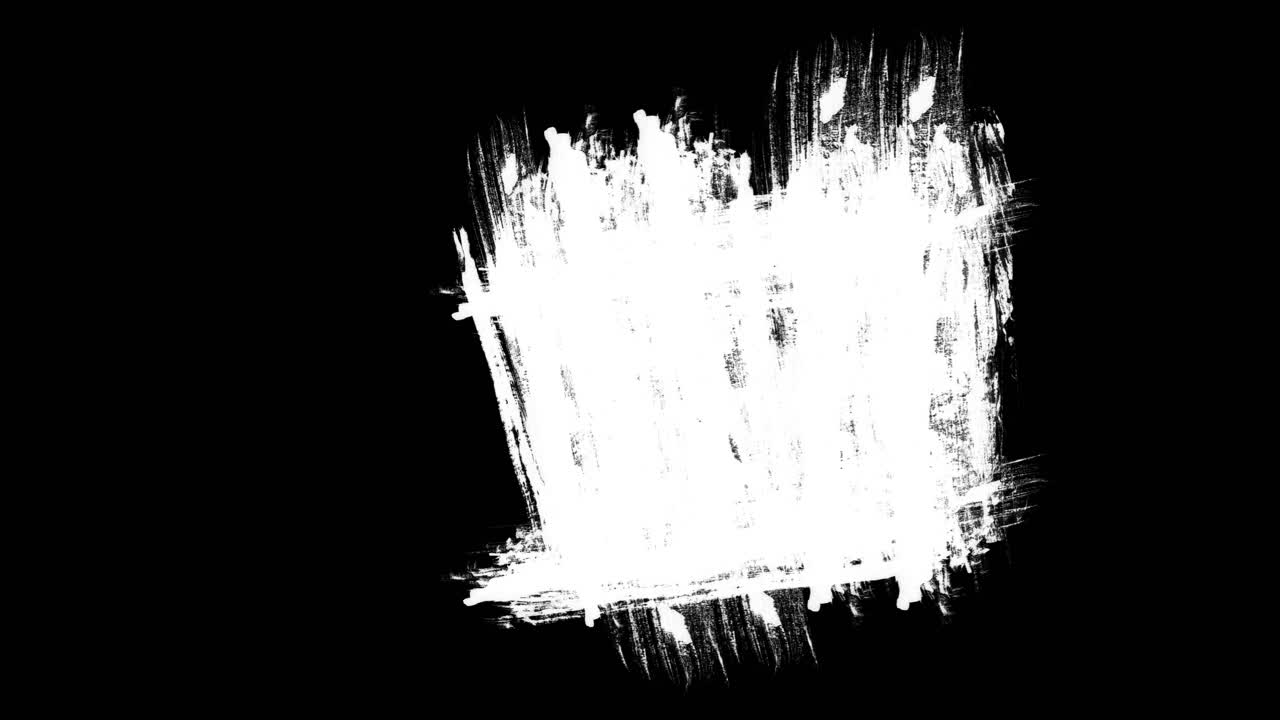 Sort penselstrøgsanimation, krydslinje videoeffekt-elementer, overlejring af sort blækstrøg til nederst.