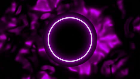 purple neon circle abstract background