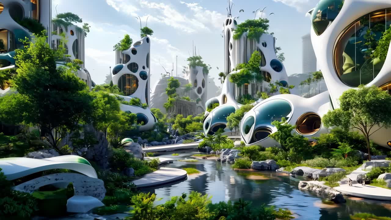 강이 흐르는 미래 도시