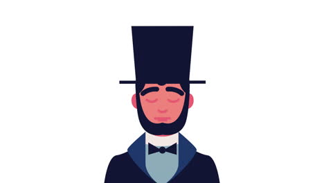 abraham lincoln president character animation