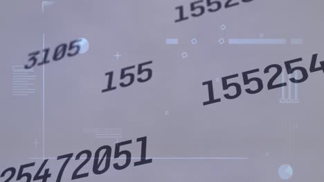 animación de números cambiantes en fondo gris