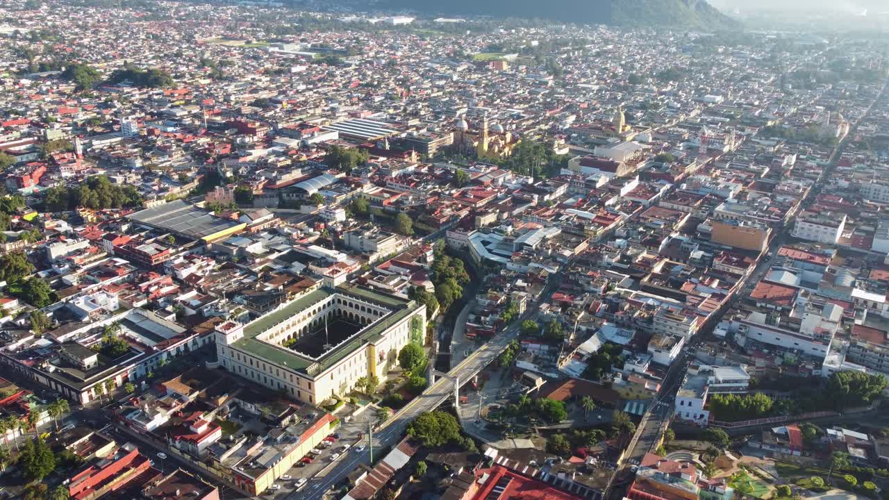Vista aerea di una città in Messico