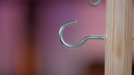 person almost won ring toss game at local fair, macro close up